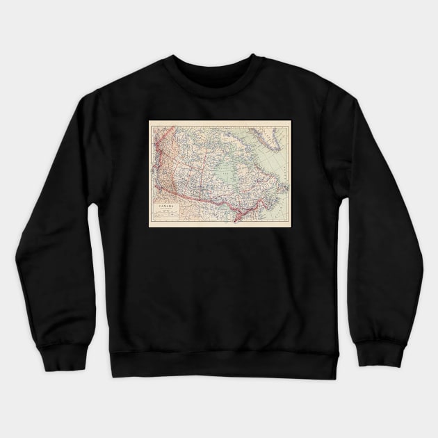 Canada Antique Maps Crewneck Sweatshirt by alexrow